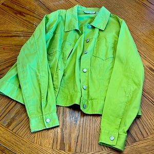 Lime green Jean jacket size 14
